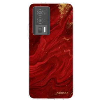 Picasee silikonový průhledný obal pro Xiaomi Poco F5 Pro 5G - Červená