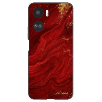 Picasee silikonový černý obal pro Honor 90 Lite 5G - Červená