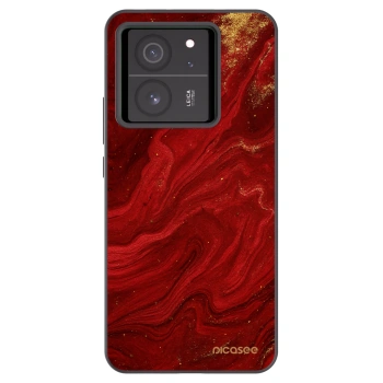 Picasee silikonový černý obal pro Xiaomi 13T - Červená