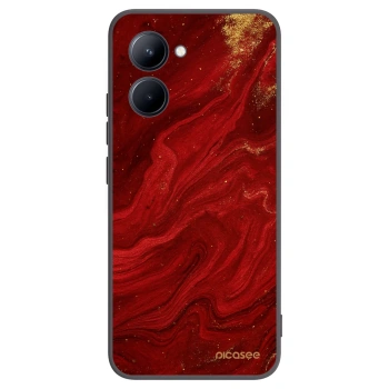 Picasee silikonový černý obal pro Realme C33 (2023) - Červená