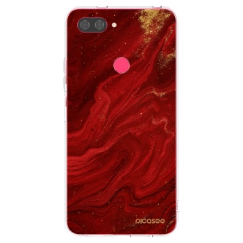 Picasee silikonový průhledný obal pro Xiaomi Mi 8 Lite - Červená