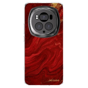 Picasee silikonový průhledný obal pro Honor Magic6 Pro - Červená