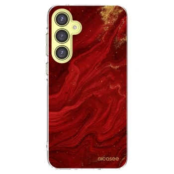 Picasee silikonový průhledný obal pro Samsung Galaxy A35 5G A356B - Červená