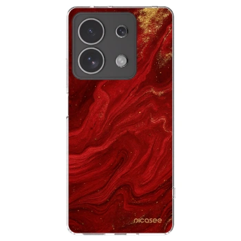 Picasee silikonový průhledný obal pro Xiaomi Redmi Note 13 4G - Červená