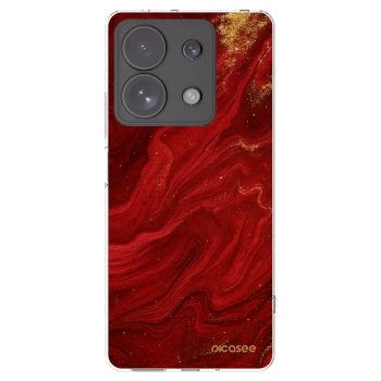 Picasee silikonový průhledný obal pro Xiaomi Redmi Note 13 Pro 4G - Červená