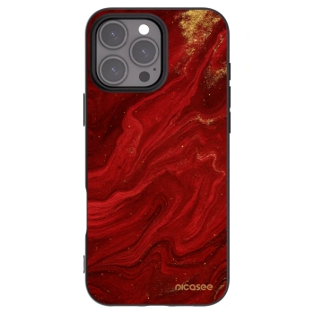 Picasee silikonový černý obal pro Apple iPhone 16 Pro Max - Červená