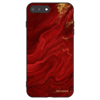 Picasee silikonový černý obal pro Apple iPhone 8 Plus - Červená