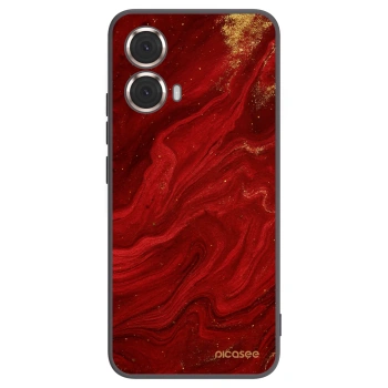 Picasee silikonový černý obal pro Motorola Moto G85 - Červená