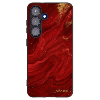 Picasee silikonový černý obal pro Samsung Galaxy S25 5G - Červená