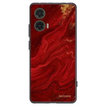 Picasee silikonový černý obal pro Motorola Moto G35 5G - Červená