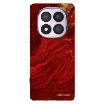 Picasee silikonový průhledný obal pro Xiaomi Redmi Note 14 Pro 4G - Červená