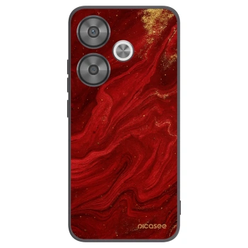 Picasee silikonový černý obal pro Xiaomi Poco F6 - Červená