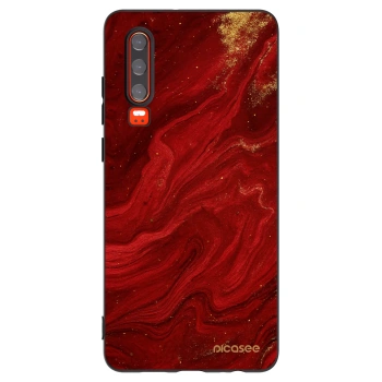 Picasee silikonový černý obal pro Huawei P30 - Červená