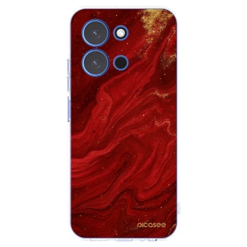 Picasee silikonový průhledný obal pro Xiaomi Redmi 15C 4G - Červená
