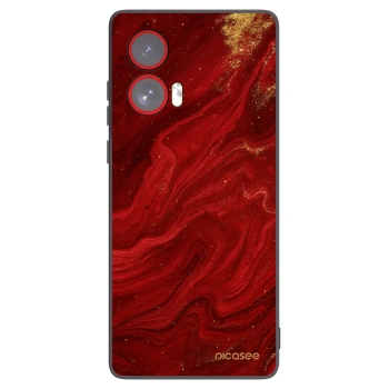 Picasee silikonový černý obal pro Motorola Edge 50 Fusion - Červená