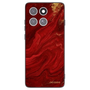 Picasee silikonový černý obal pro Motorola Edge 60 Fusion - Červená