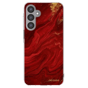 Picasee silikonový průhledný obal pro Samsung Galaxy A16 4G - Červená