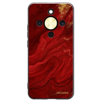 Picasee silikonový černý obal pro Honor Magic8 Lite 5G - Červená