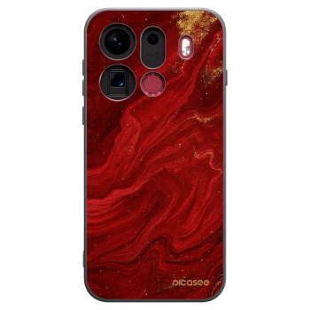 Picasee silikonový černý obal pro OPPO Find X9 Pro - Červená