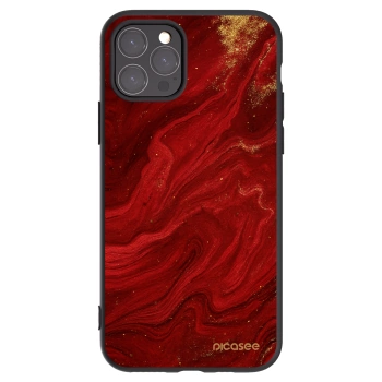 Picasee silikonový černý obal pro Apple iPhone 11 Pro - Červená