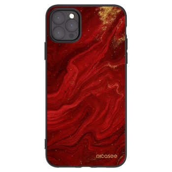 Picasee silikonový černý obal pro Apple iPhone 11 Pro Max - Červená