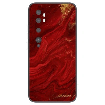 Picasee silikonový černý obal pro Xiaomi Mi Note 10 (Pro) - Červená