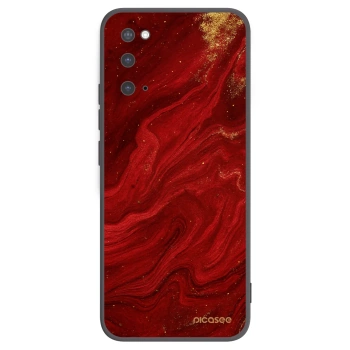 Picasee silikonový černý obal pro Samsung Galaxy S20 G980F - Červená