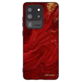 Picasee silikonový černý obal pro Samsung Galaxy S20 Ultra 5G G988F - Červená