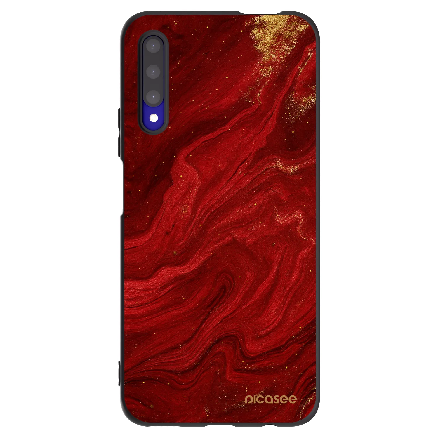 Picasee silikonový černý obal pro Honor 9X Pro - Červená