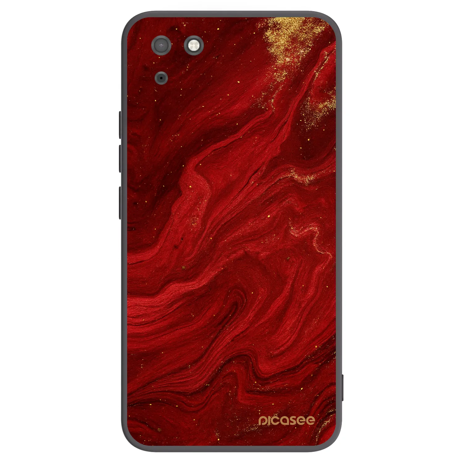 Picasee silikonový černý obal pro Huawei Y5P - Červená