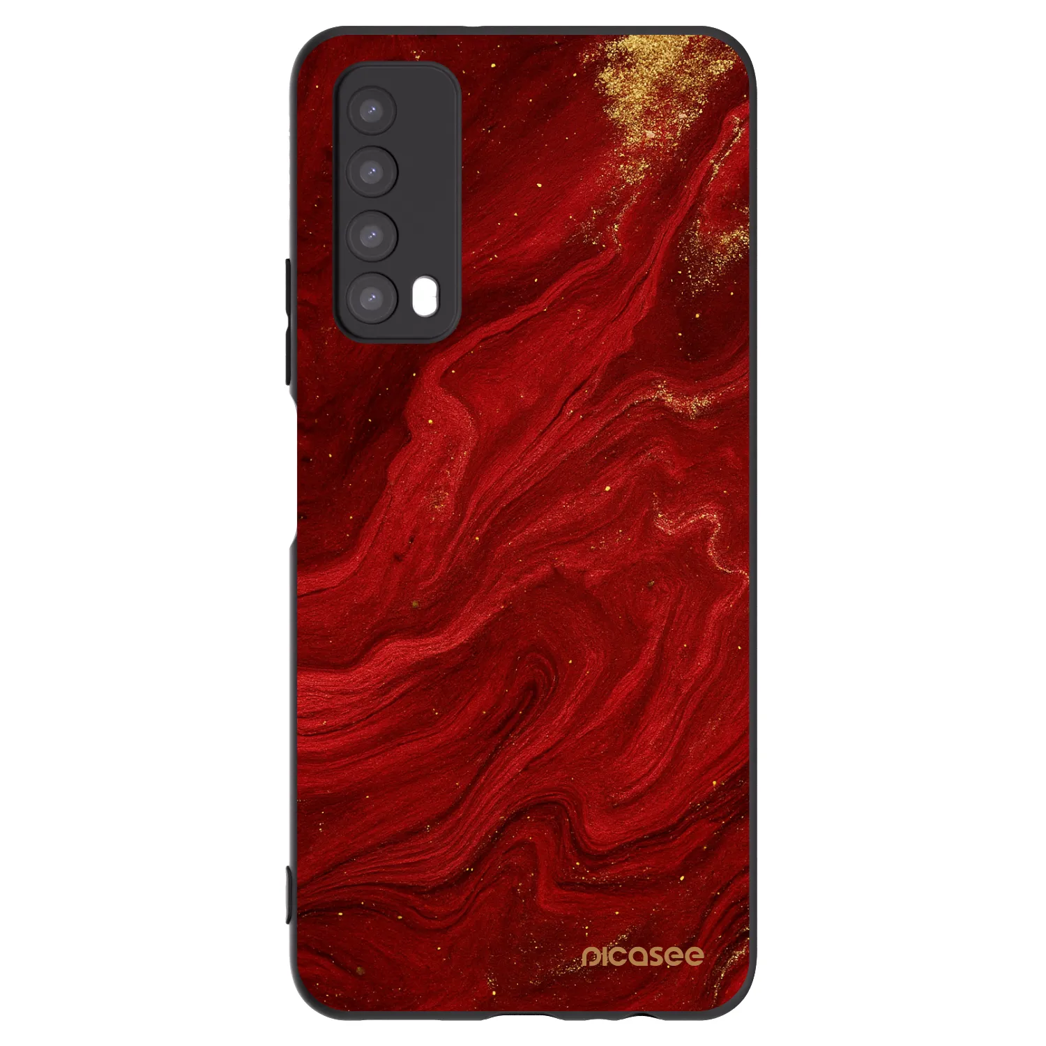 Picasee silikonový černý obal pro Huawei P Smart 2021 - Červená