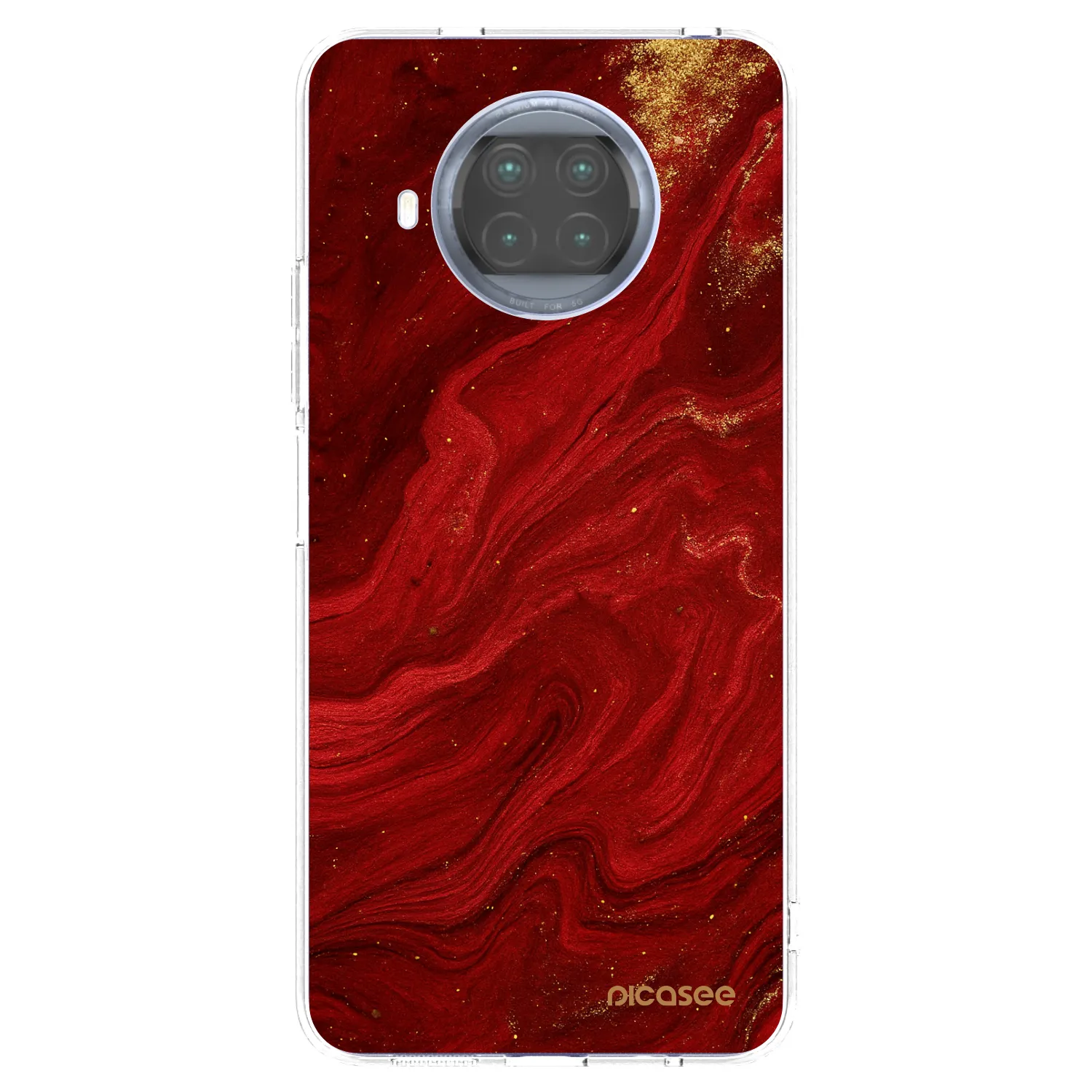 Picasee silikonový průhledný obal pro Xiaomi Mi 10T Lite - Červená