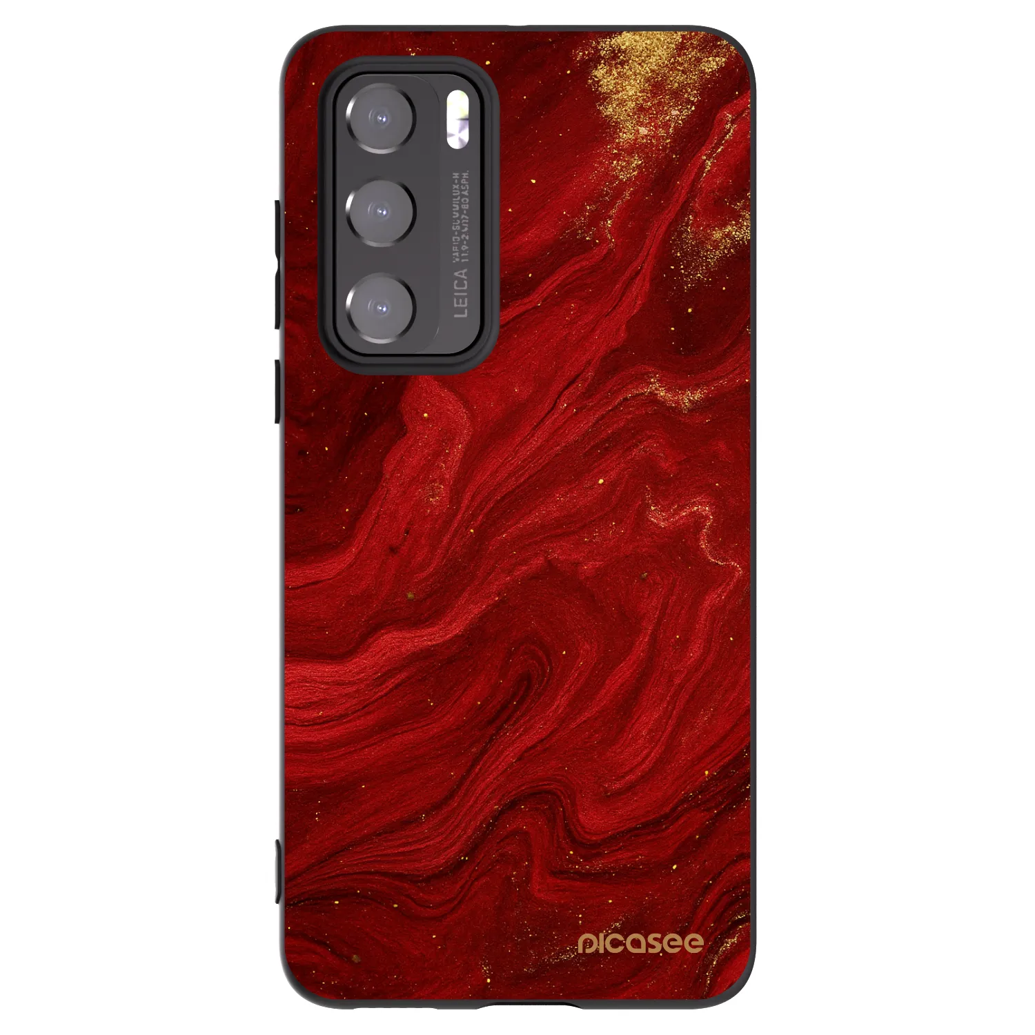 Picasee silikonový černý obal pro Huawei P40 - Červená