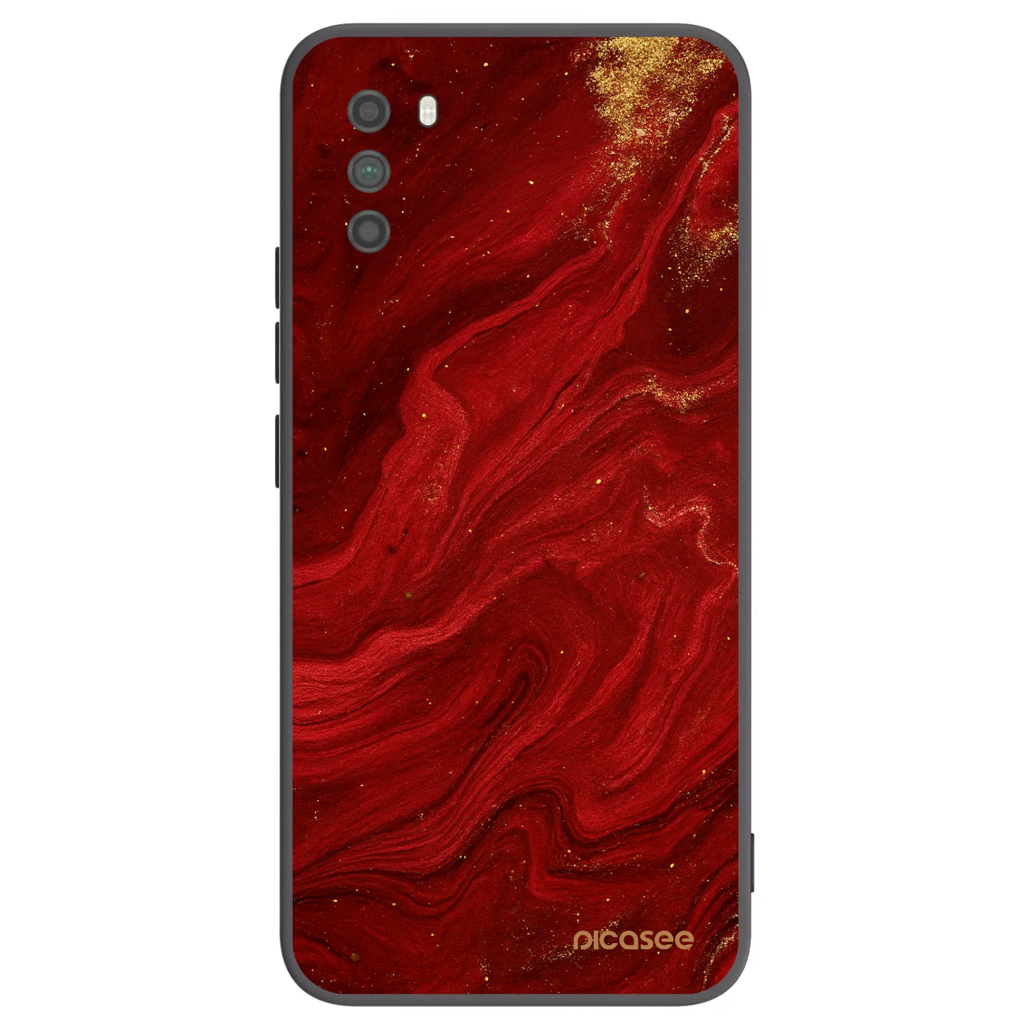 Picasee silikonový černý obal pro Xiaomi Poco M3 - Červená