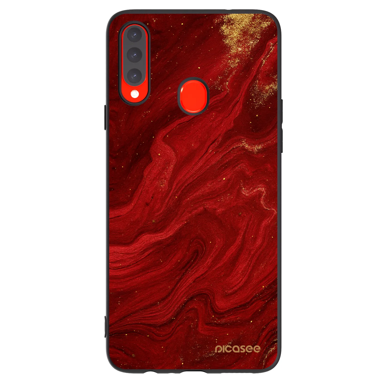Picasee silikonový černý obal pro Samsung Galaxy A20s - Červená