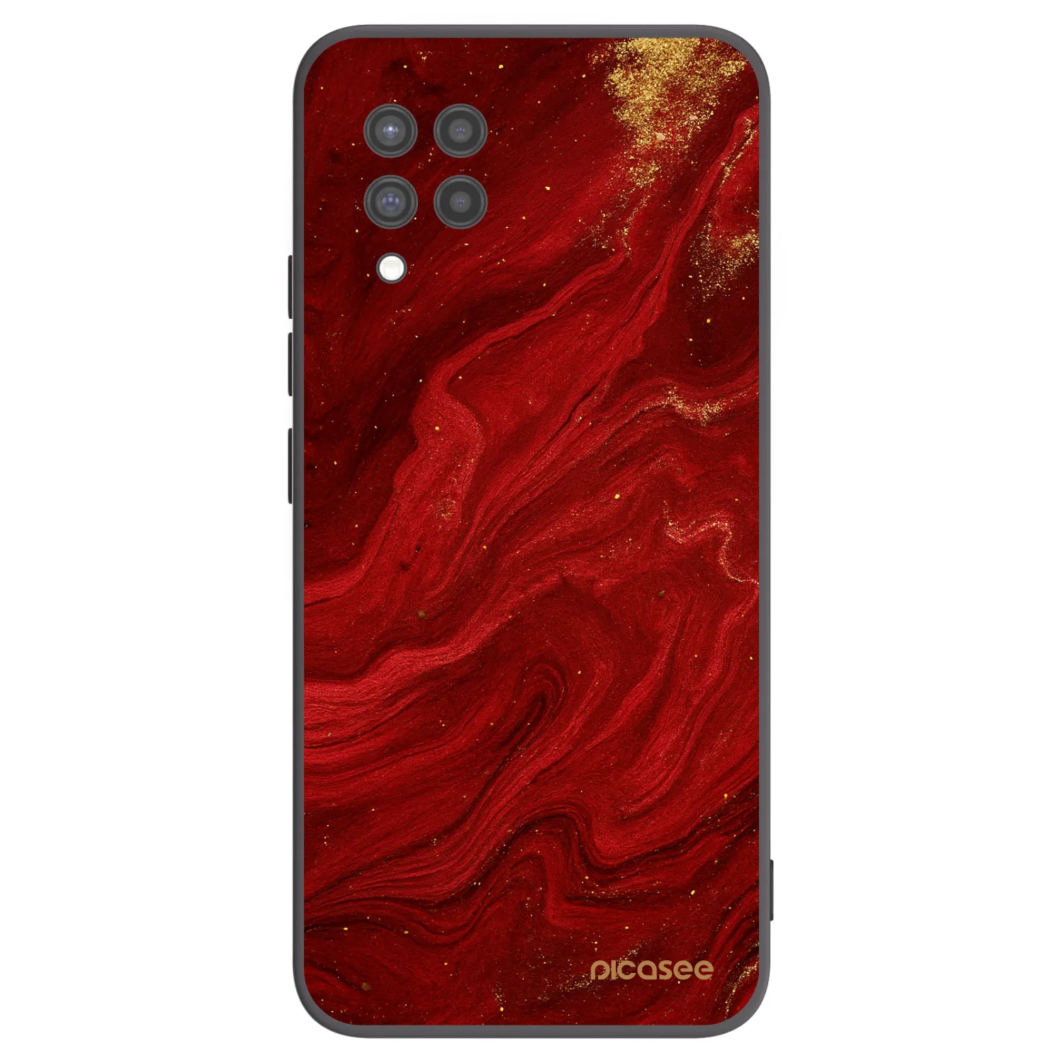 Picasee silikonový černý obal pro Samsung Galaxy A42 A426B - Červená