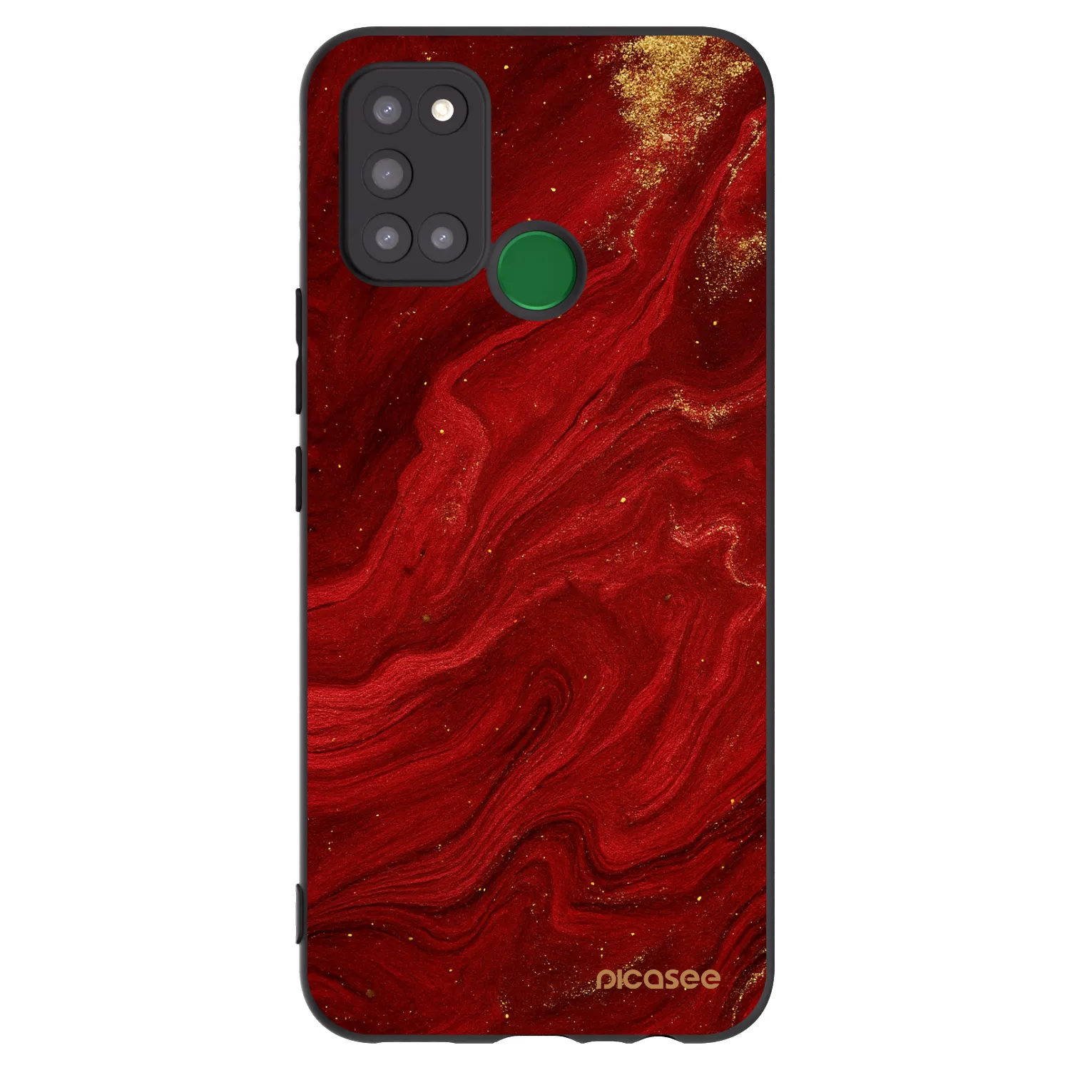 Picasee silikonový černý obal pro Realme 7i - Červená