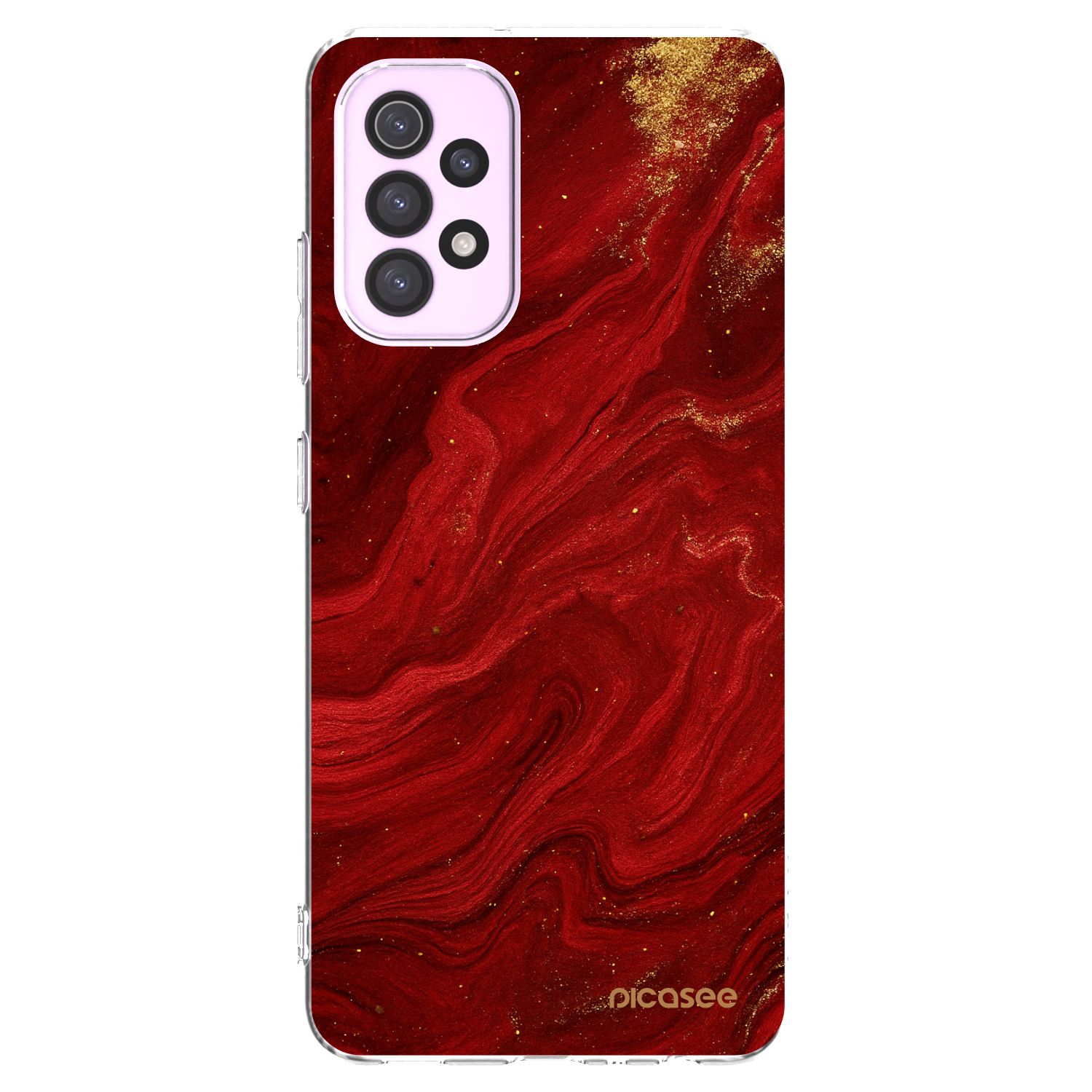 Picasee silikonový průhledný obal pro Samsung Galaxy A32 5G A326B - Červená