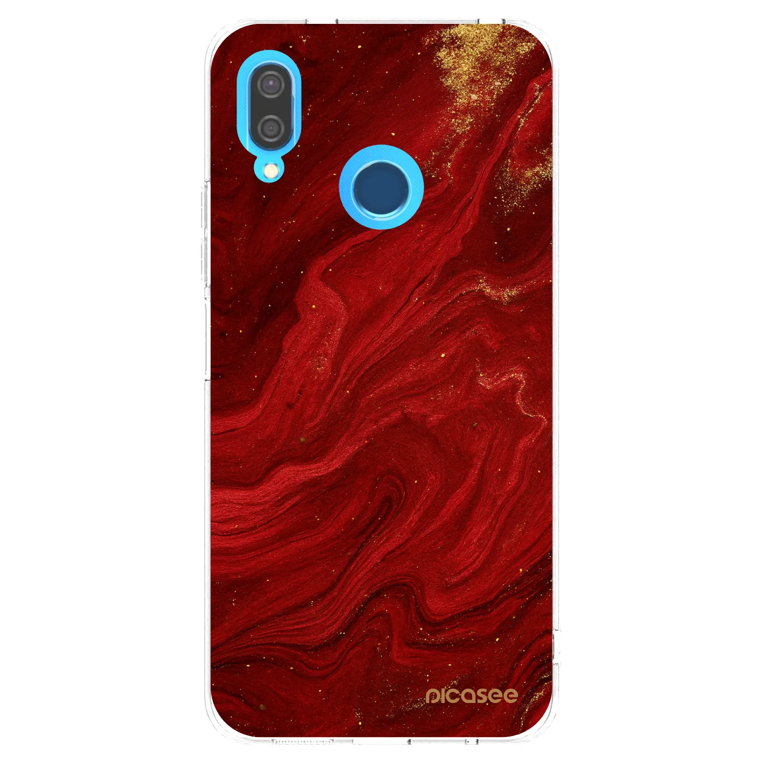 Picasee silikonový průhledný obal pro Huawei P20 Lite - Červená