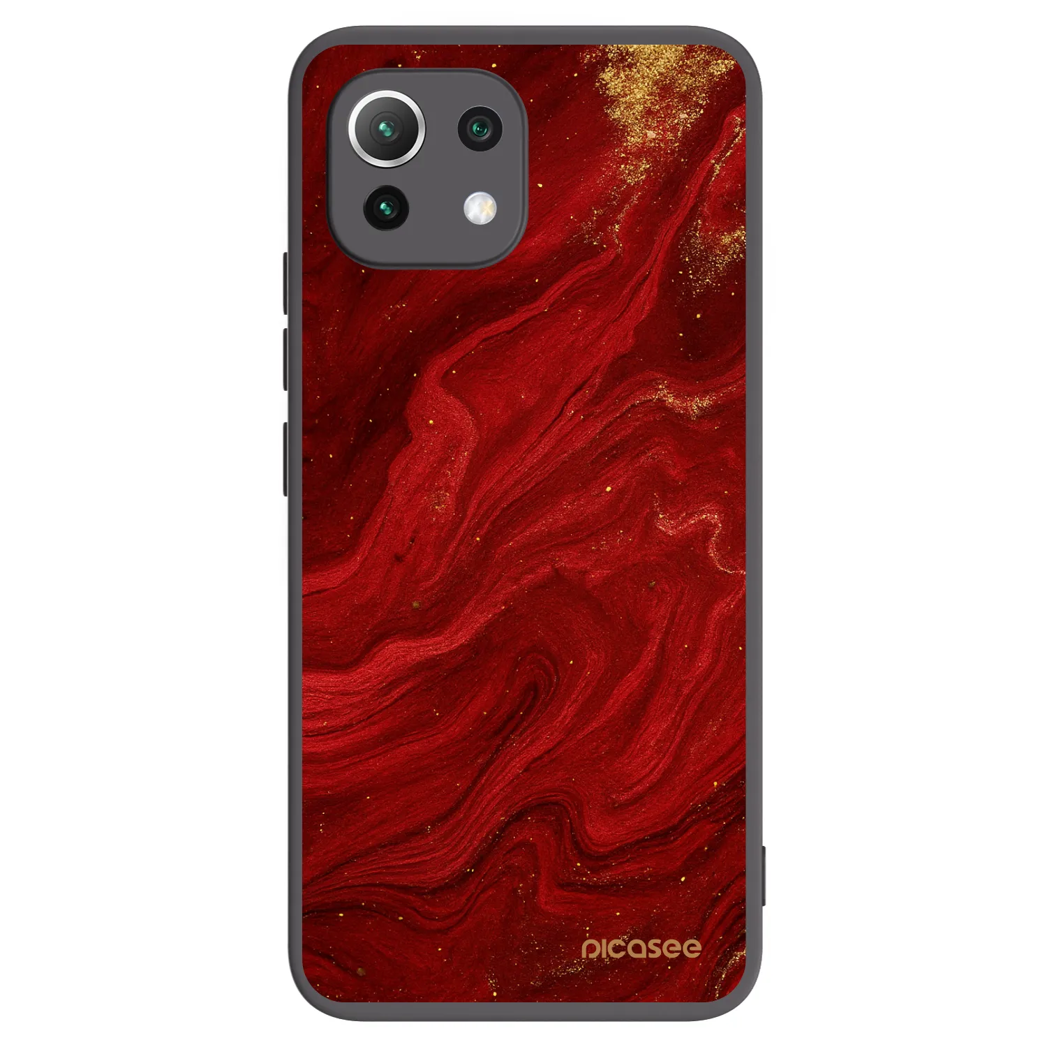 Picasee silikonový černý obal pro Xiaomi Mi 11 Lite - Červená
