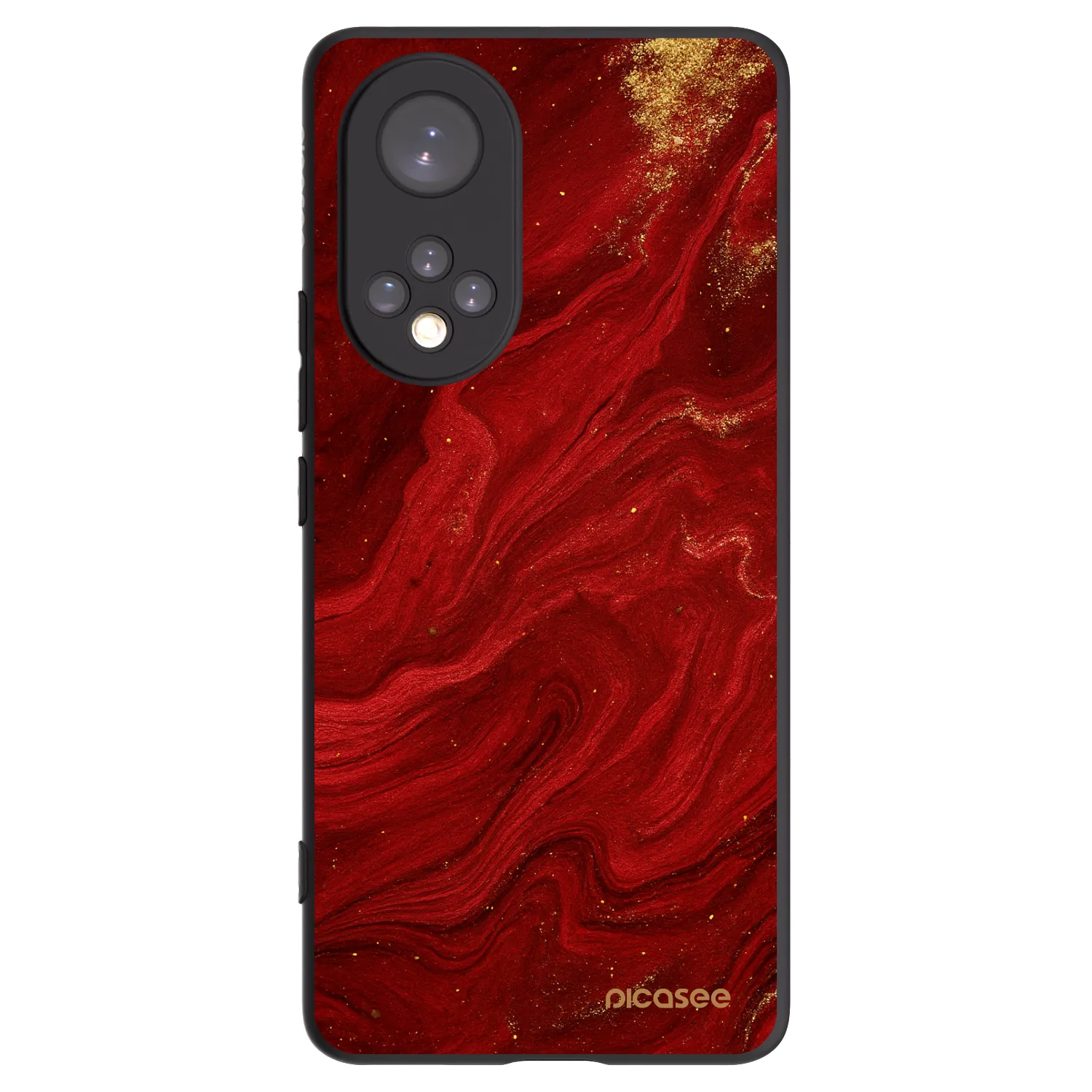 Picasee silikonový černý obal pro Honor 50 5G - Červená
