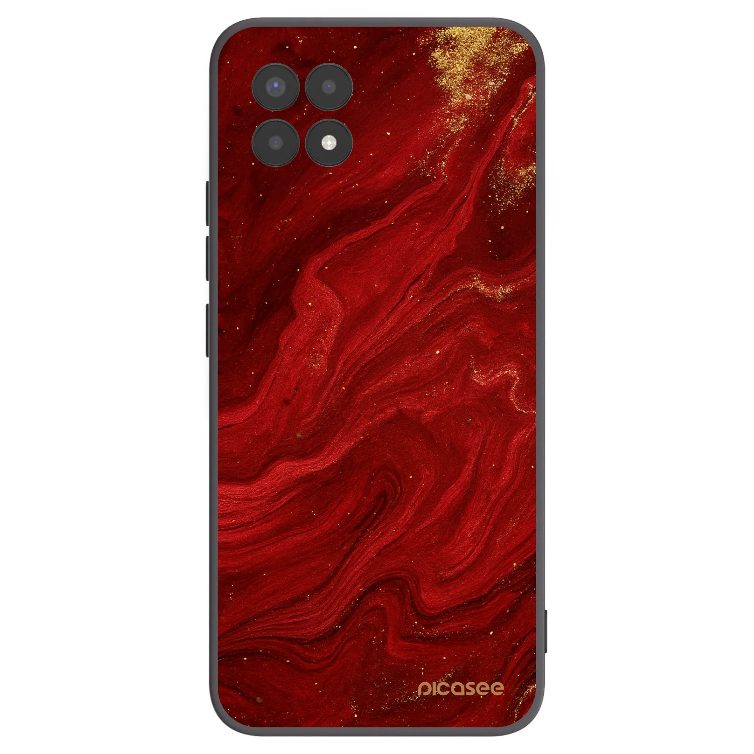 Picasee silikonový černý obal pro Realme 8i - Červená