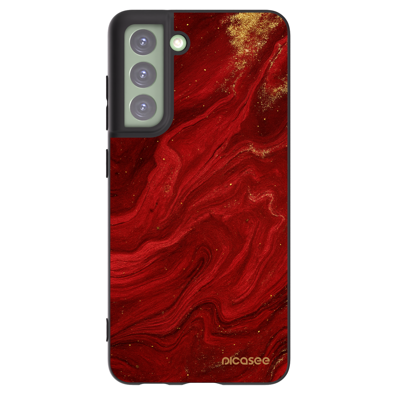 Picasee silikonový černý obal pro Samsung Galaxy S21 FE 5G - Červená