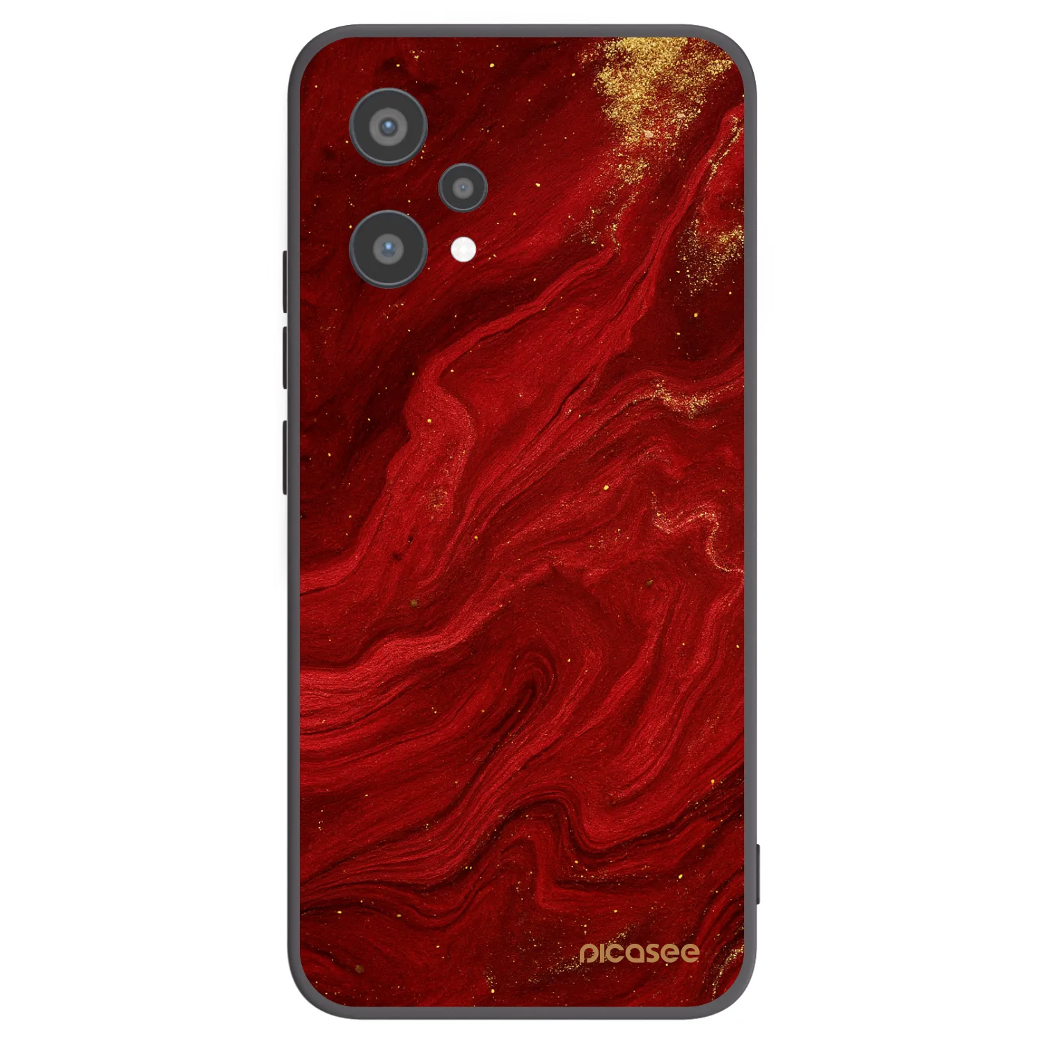 Picasee silikonový černý obal pro Realme 9 Pro 5G - Červená