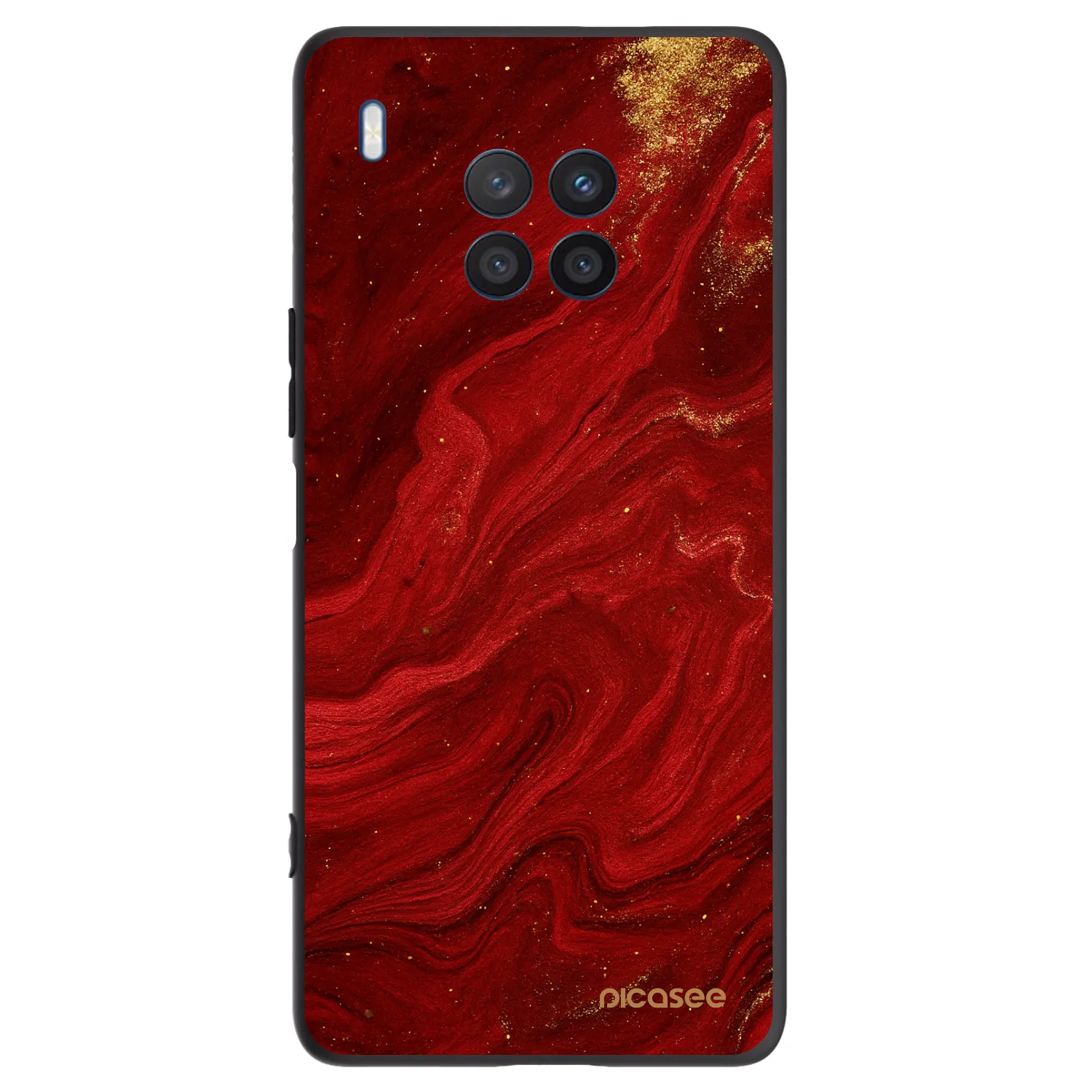 Picasee silikonový černý obal pro Honor 50 Lite - Červená