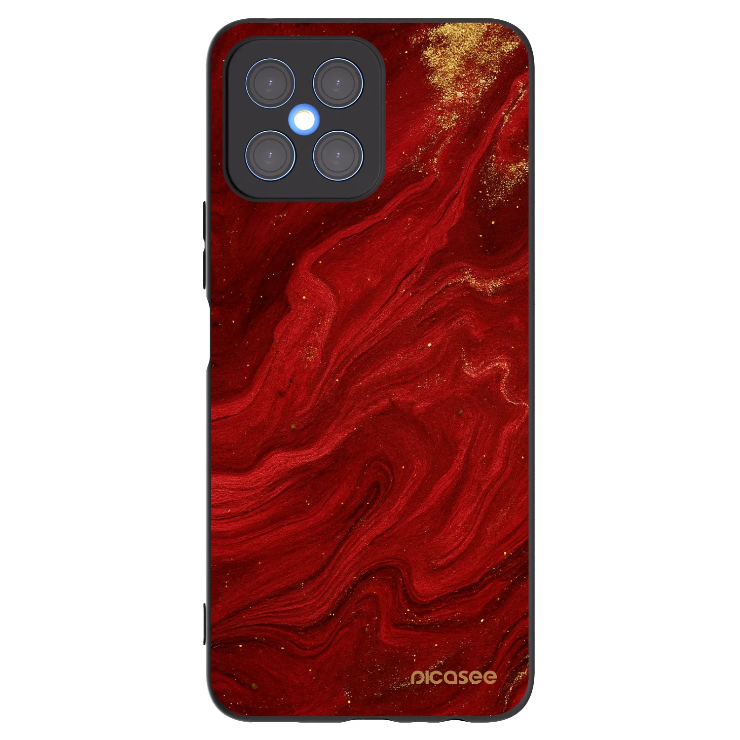 Picasee silikonový černý obal pro Honor X8 4G - Červená