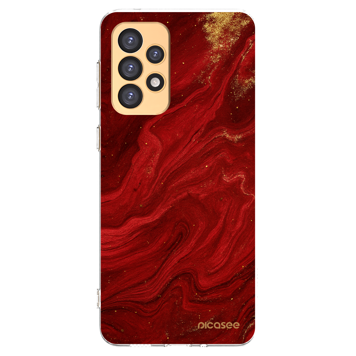 Picasee silikonový průhledný obal pro Samsung Galaxy A33 5G A336 - Červená