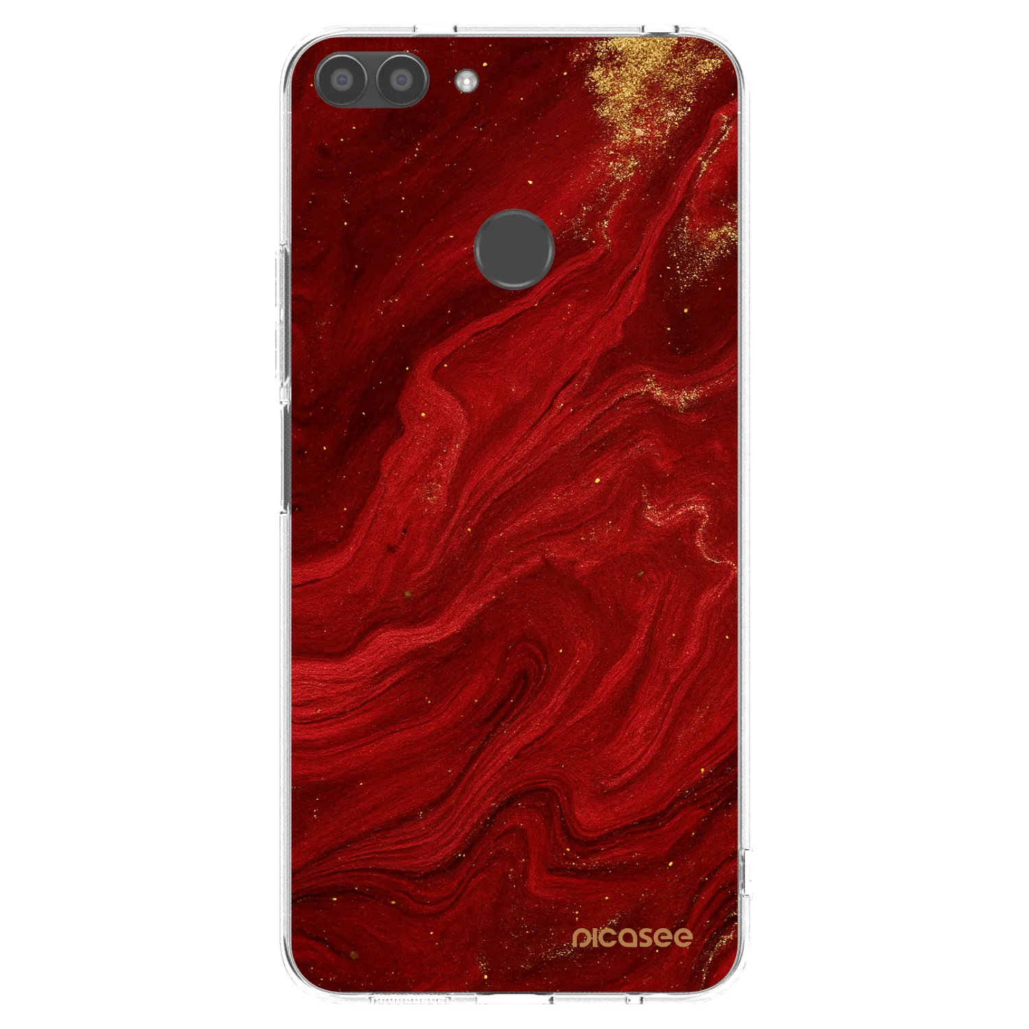 Picasee silikonový průhledný obal pro Huawei P Smart - Červená