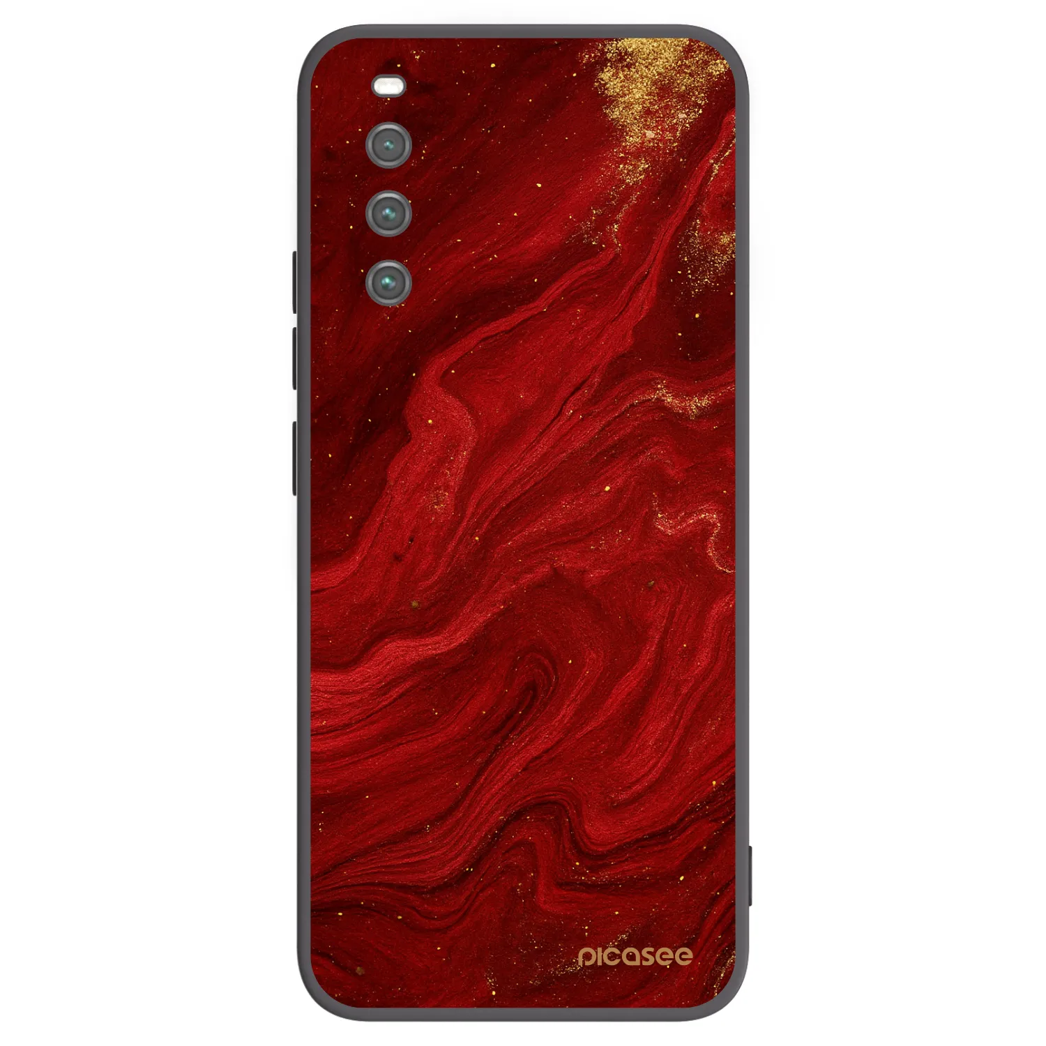 Picasee silikonový černý obal pro Sony Xperia 10 IV 5G - Červená