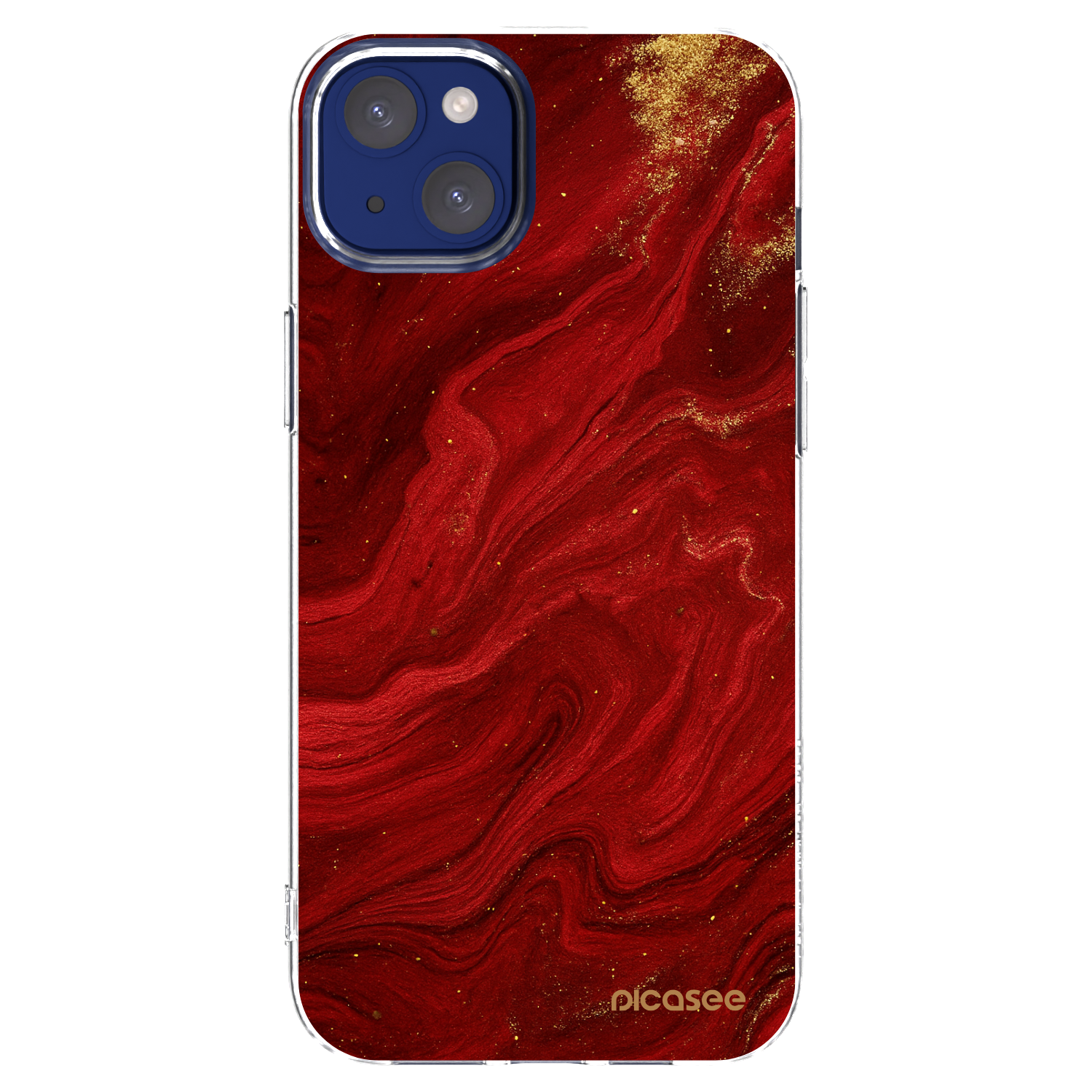 Picasee silikonový průhledný obal pro Apple iPhone 14 Plus - Červená